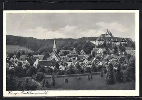 AK Iburg /Teutoburgerwald, Teilansicht mit Schloss