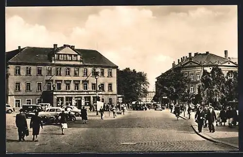 AK Löbau, Blick in die Bahnhofstrasse