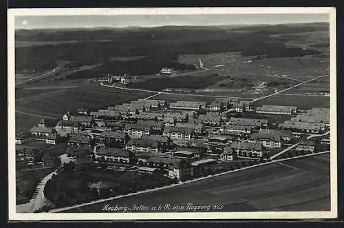 AK Heuberg-Stetten, Panorama vom Flugzeug aus