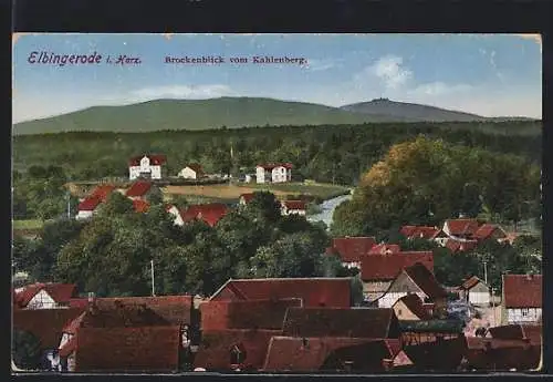 AK Elbingerode i. Harz, Brockenblick vom Kahlenberg