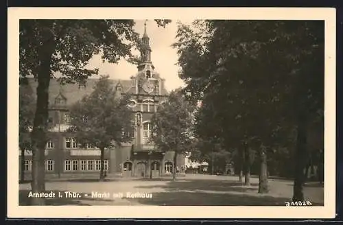 AK Arnstadt i. Thür., Markt mit Rathaus