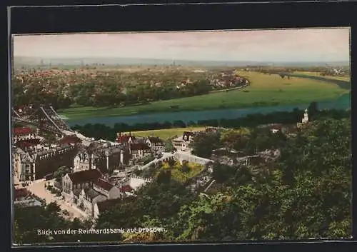 AK Dresden, Blick von der Reinhardsbank auf Loschwitz