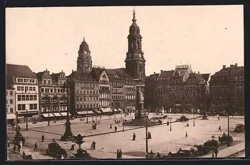 AK Dresden, Der Altmarkt mit Kreuzkirche