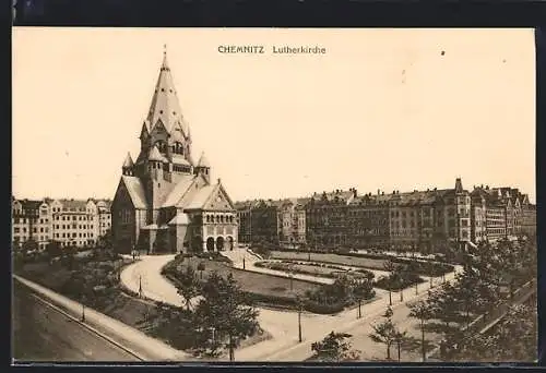 AK Chemnitz, Blick auf die Lutherkirche