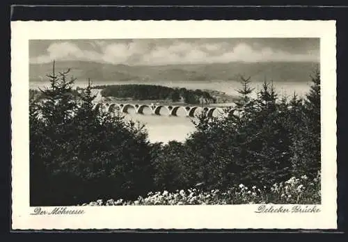 AK Möhnesee, Blick auf die Delecker Brücke