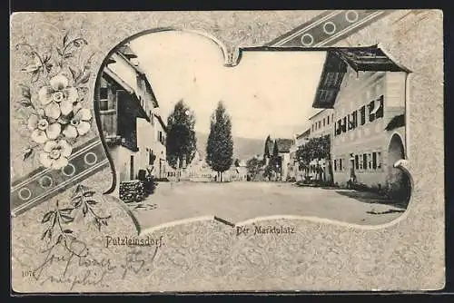 AK Putzleinsdorf, Partie am Marktplatz