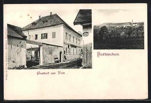 AK Hofkirchen im Mühlkreis, Gasthof zur Post, Panorama