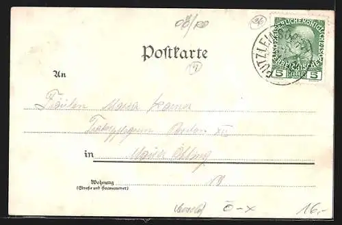 AK Putzleinsdorf, Platz mit Kirchturm