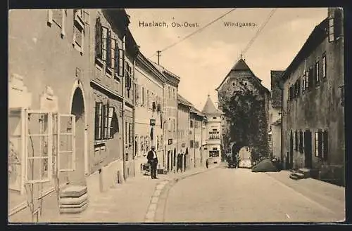 AK Haslach, Strassenpartie in der Windgasse