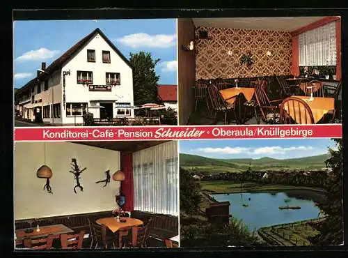 AK Oberaula /Knüllgebirge, Konditorei-Café-Pension Schneider, Friedigeröder Str. 2