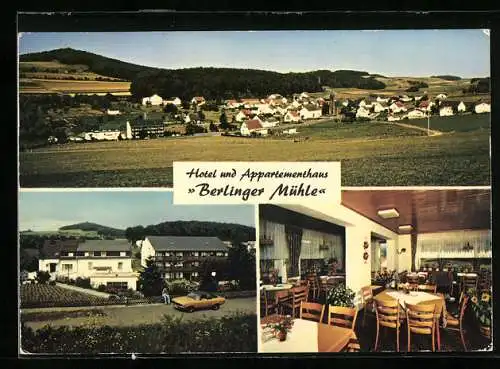 AK Berlingen, Hotel und Appartementhaus Berlinger Mühle, Ortsansicht