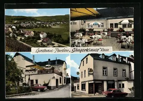 AK Kenn b. Trier, Gasthaus-Pension Sängerklause, Ortsansicht aus der Vogelschau