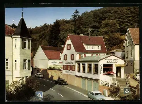 AK Lindenfels /Odw., Gasthaus-Pension-Café Zur Ludwigshöhe