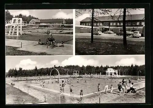 AK Müden (Örtze), Hotel Herrenbrücke, Freibad