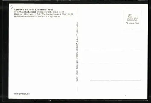 AK Waldmichelbach /Odw., Sonnen-Café-Hotel Kreidacher Höhe