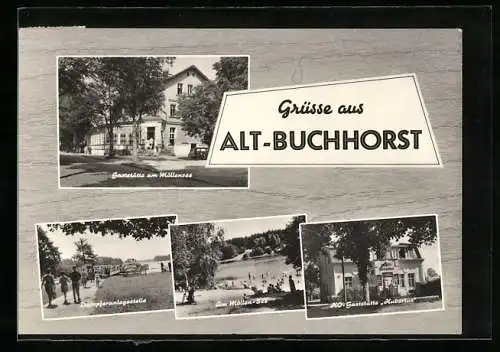 AK Alt-Buchhorst, Gaststätte am Möllensee, HO-Gaststätte Hubertus, Dampferanlegestelle