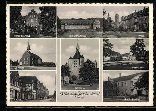 AK Freckenhorst, Schloss, Petrikapelle, Stiftskirche