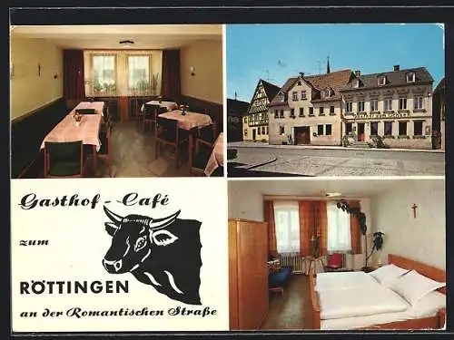 AK Röttingen / Unterfr., Gasthof Cafe zum Ochsen