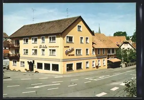 AK Dornstetten-Aach /Schwarzwald, Gasthof-Pension Brücke