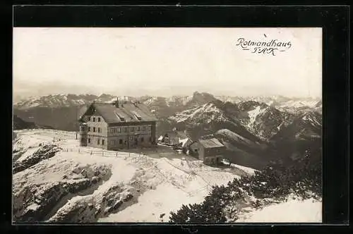 AK Rotwandhaus, Ansicht des Hauses im Winter
