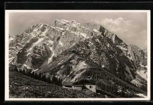 AK Oberahorn-Alm, Berghütte mit dem Hohen Göll