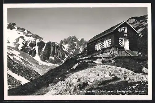AK Etzli-Hütte, Berghütte mit dem Sonnigwichel