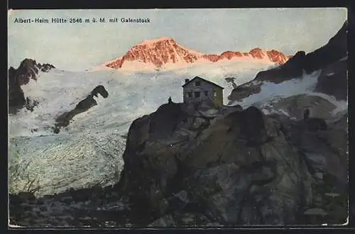 AK Albert-Heim-Hütte, Berghütte und Galenstock