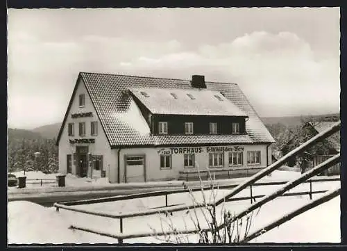 AK Torfhaus / Harz, Hotel im Winter