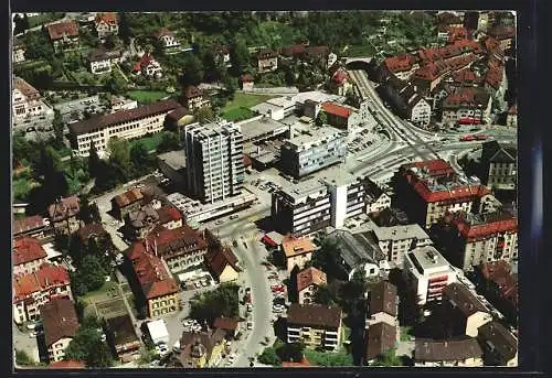 AK Baden, Blick auf Hotel Linde aus der Vogelschau