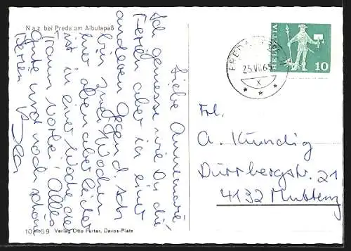 AK Naz bei Preda, Ortsansicht aus der Vogelschau