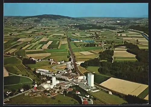 AK Hasli-Wigoltingen, Ortsansicht vom Flugzeug aus gesehen