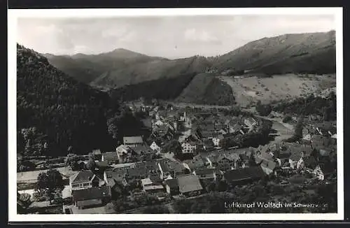 AK Wolfach / Schwarzwald, Panoramablick aus der Luft