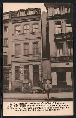 AK Alt-Berlin, Molkenstrasse, früher Bollengasse mit Feuergate