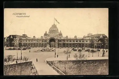 AK Nürnberg, Blick auf den Hauptbahnhof