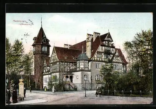 AK Hannover, am Listerturm mit Restaurant v. J. Hartmann