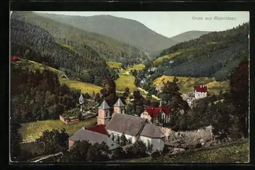 AK Rippoldsau, Panoramablick vom Berg