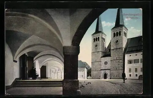 AK Berchtesgaden, an der Stiftskirche