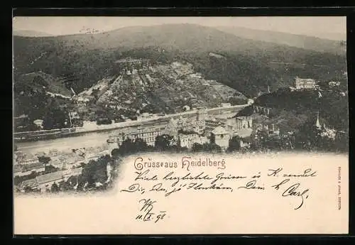 AK Heidelberg, Gesamtansicht, Luftbild
