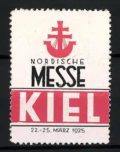 Reklamemarke Kiel, Nordische Messe 1925, Messelogo Schiff