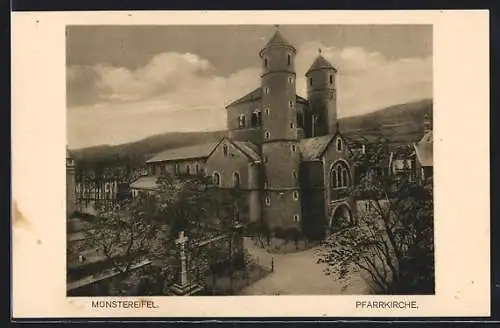 AK Münstereifel, Blick zur Pfarrkirche