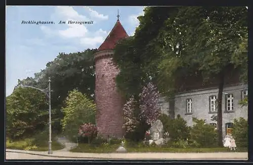 AK Recklinghausen, Partie am Herzogswall