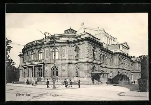 AK Düsseldorf, Blick zum Stadttheater