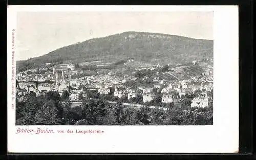 AK Baden-Baden, Gesamtansicht von der Leopoldshöhe