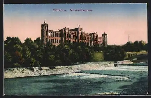 AK München, Blick zum Maximilianeum
