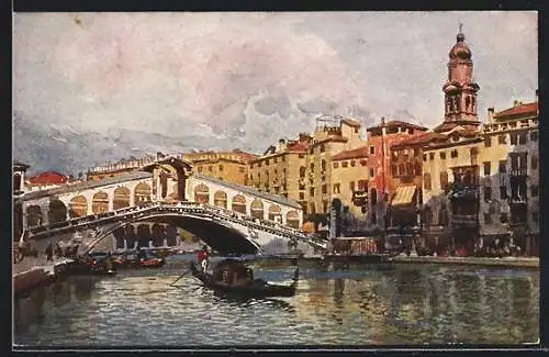 AK Venezia, Partie an der Ponte di Rialto
