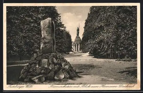 AK Teutoburger Wald, Hermanns-Denkmal und Bismarckstein