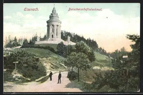 AK Eisenach, Blick zum Burschenschaftsdenkmal