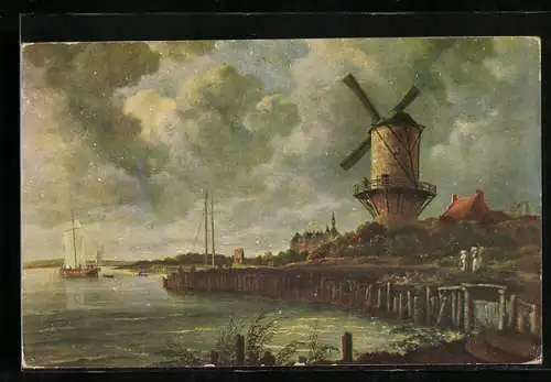 Ölgemälde-Imitations-AK Degi Nr. 1095: Mühle am Wyck