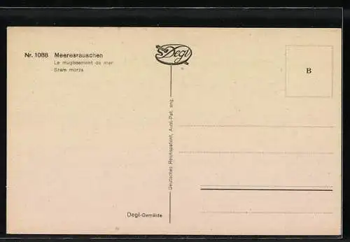 Ölgemälde-Imitations-AK Degi Nr. 1088: Meeresrauschen