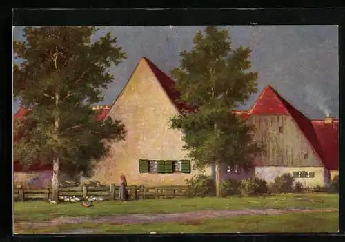 Künstler-AK Degi Nr. 1138: Im Abendsonnenschein von W. Hoy